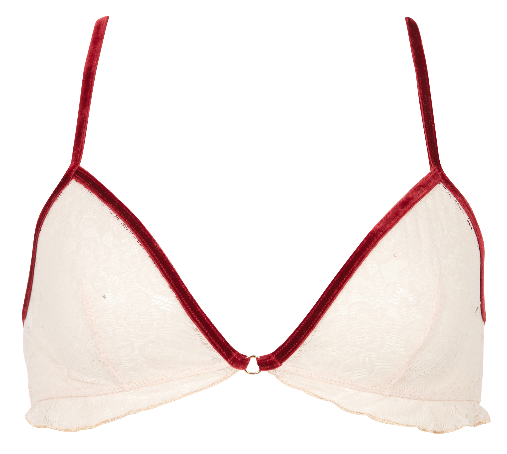 ANNA - Brassière bretelles croisées en dentelle | Rose