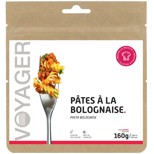 Repas lyophilisé VOYAGER PÂTES À LA BOLOGNAISE 160G