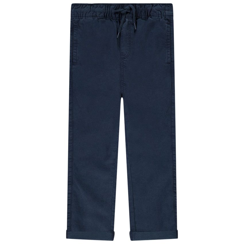 Pantalon chino avec taille élastiquée pour garçon - Bleu marine