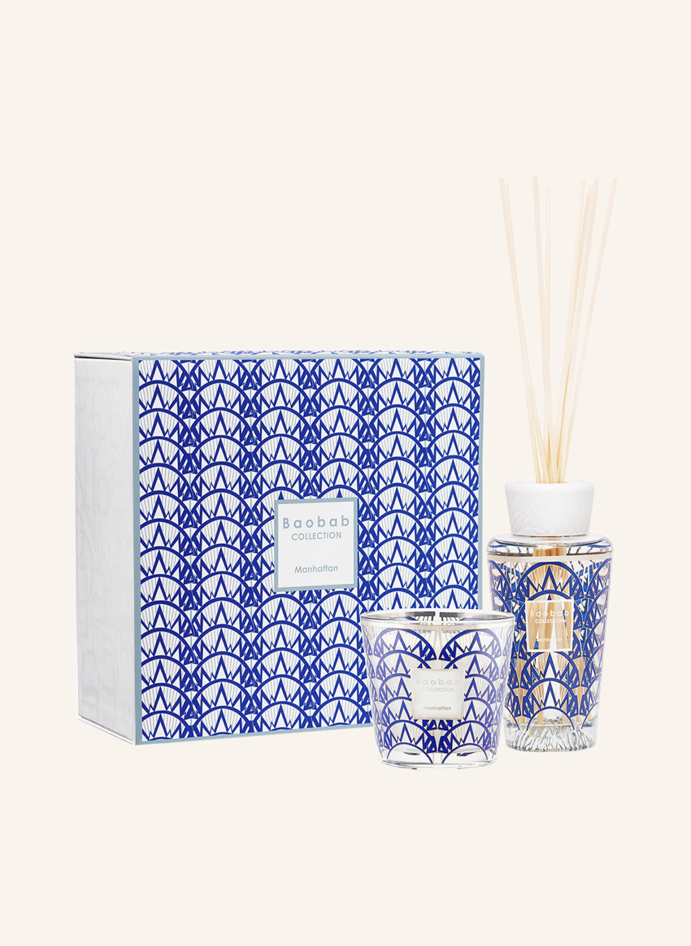 Baobab COLLECTION Set MANHATTAN: Duftkerze und Raumduft
