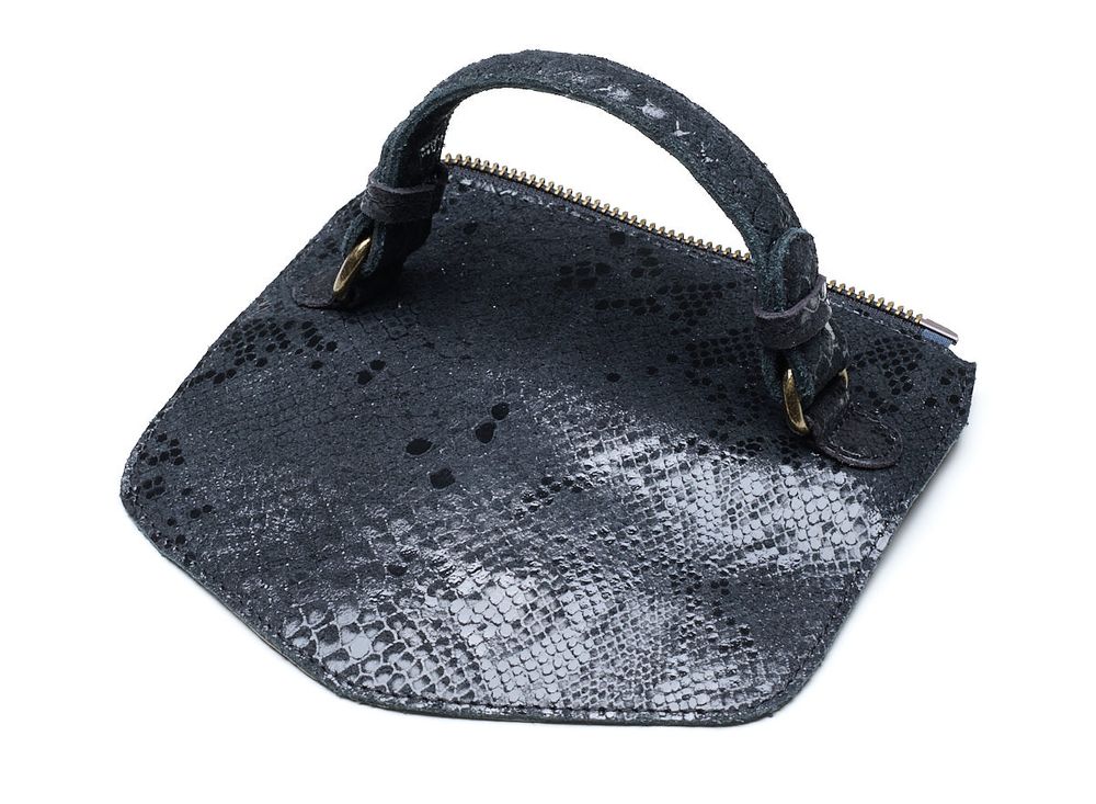 Chabo - Catwalk Foiled Suede Flap - Black