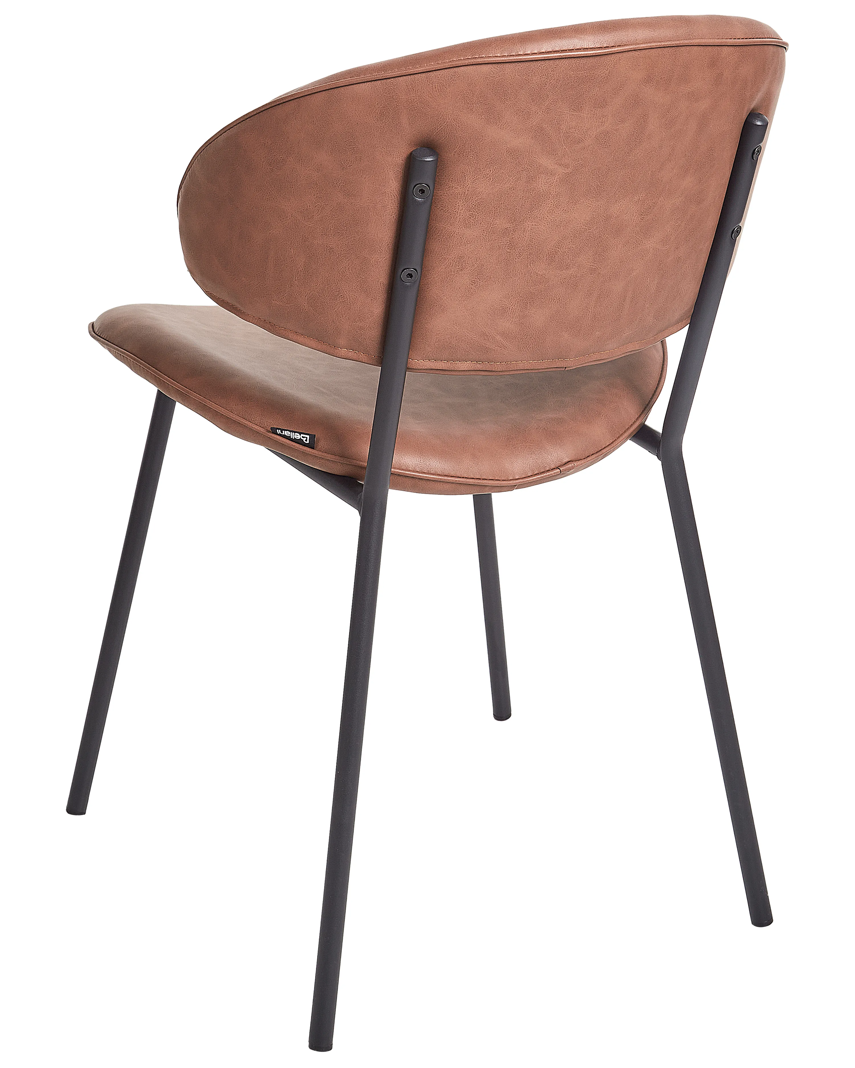Set van 2 eetkamerstoelen KIANA Kunstleer Bruin