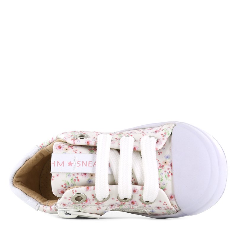 Shoesme weißer Sneaker mit Blumendruck