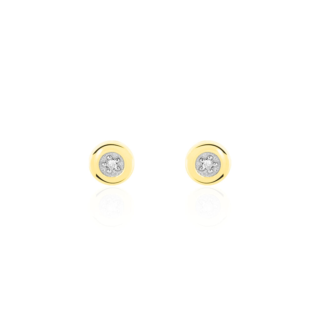 Boucles D'oreilles Puces Fatiana Or Jaune Diamant