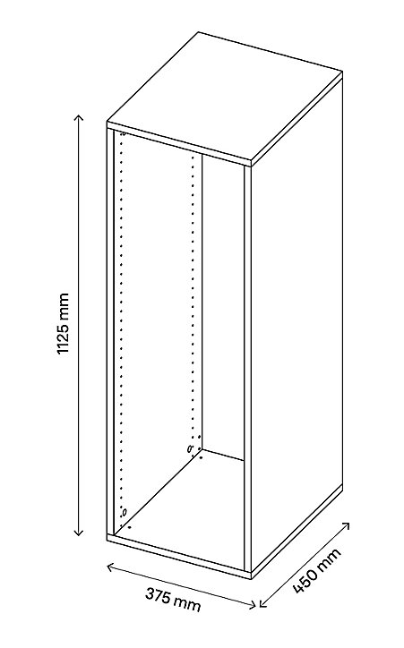 Caisson blanc GoodHome Atomia H. 112,5 x L. 37,5 x P. 45 cm