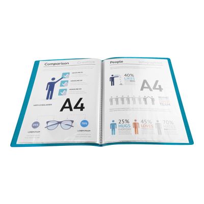 Exacompta Teksto - Porte vues - 80 vues - A4 - disponible dans différentes couleurs