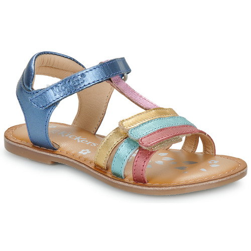 Kickers - DIAMANTO - Marine / Metal / Multicolore