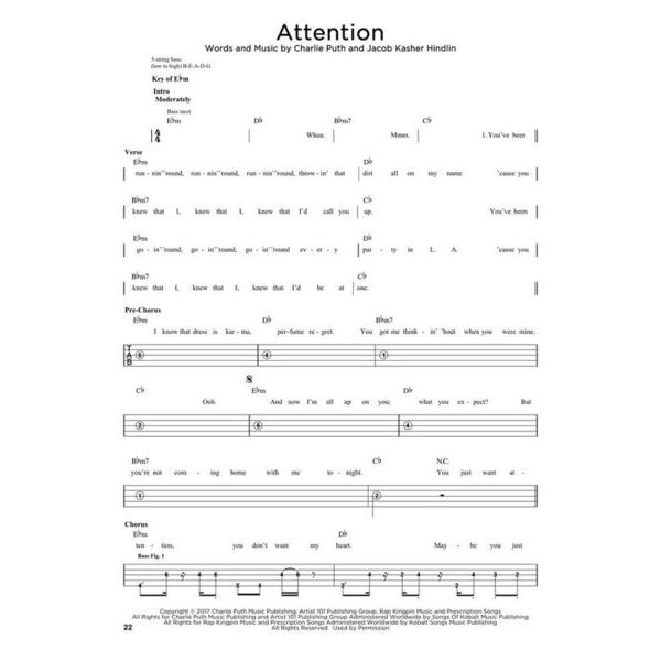 Hal Leonard First 50 Pop Songs Bass