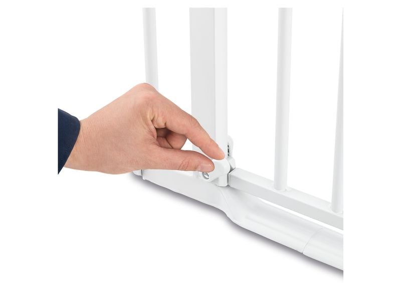 Hauck Türschutzgitter Clear Step Autoclose 2  21 cm Weiss Barrierefreies, automatisch schliessendes Tür- und Treppenschutzgitter-Set
