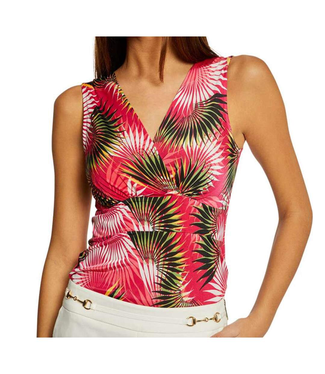 Top Rose à fleurs Femme Morgan Doptic
