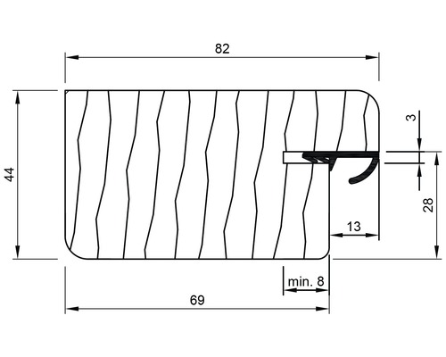 Opbouwframe/blindframe Pertura CPL wit (vergelijkbaar met RAL 9010) 86,0x198,5 cm Links/Rechts