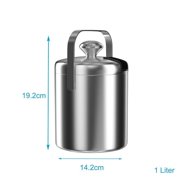 Isspandsæt i rustfrit stål med 4 dele 1,3 L