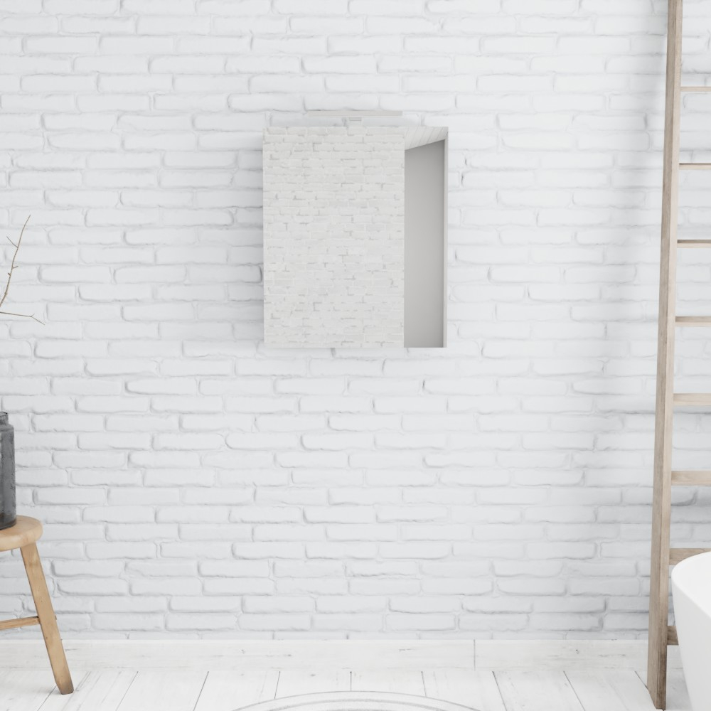 Zaro Beam spiegelkast antraciet 60x70x16cm 1 deur