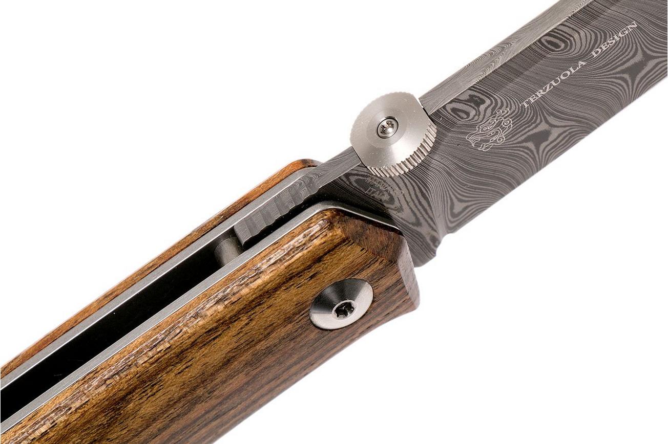 Fox Terzuola Folder FO FX-525DB Bocote Damascus zakmes, Bob Terzuola design