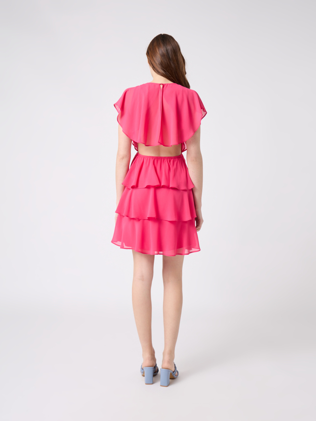 Robe courte à volants