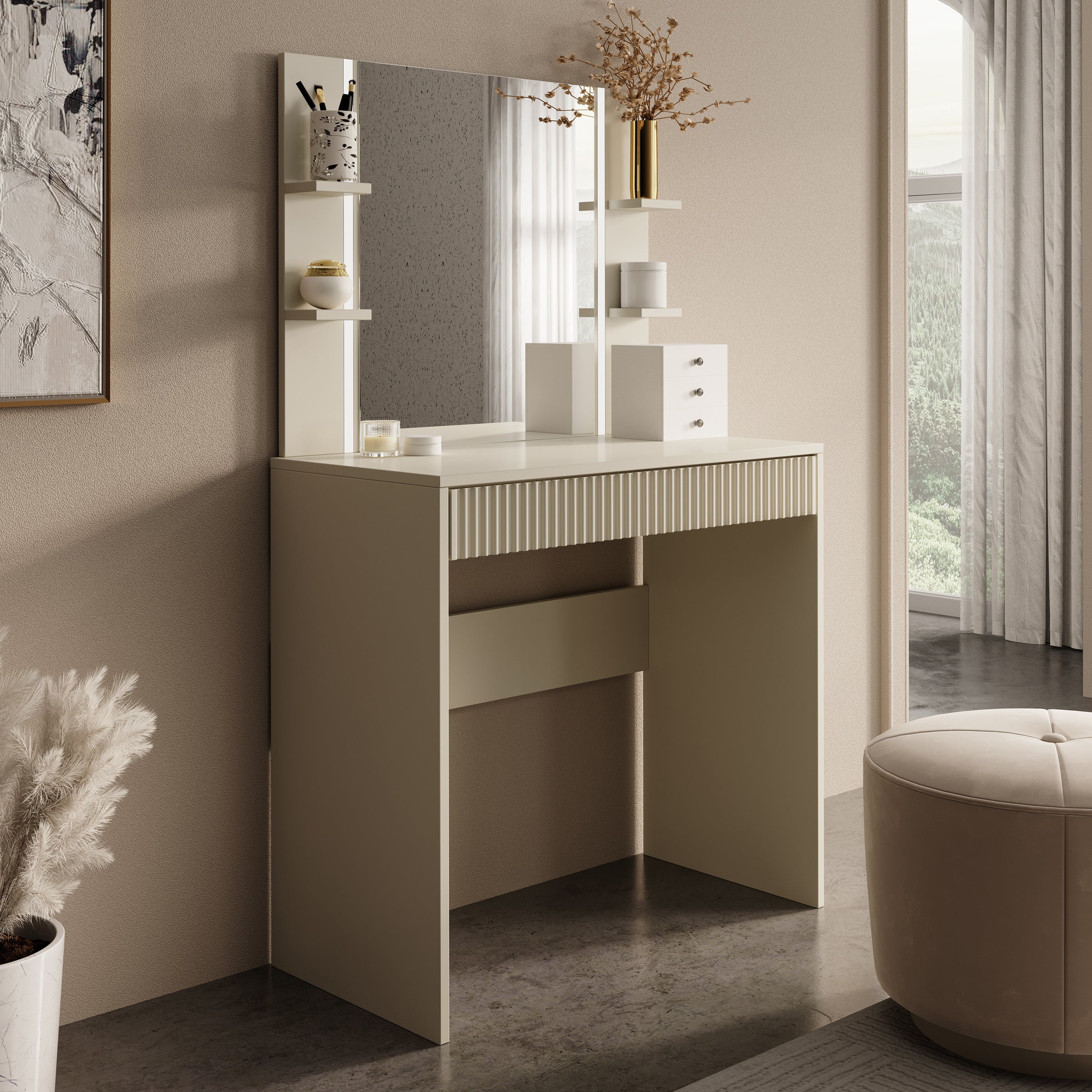 Delaware - Kaptafel - Beige - 80x40 cm