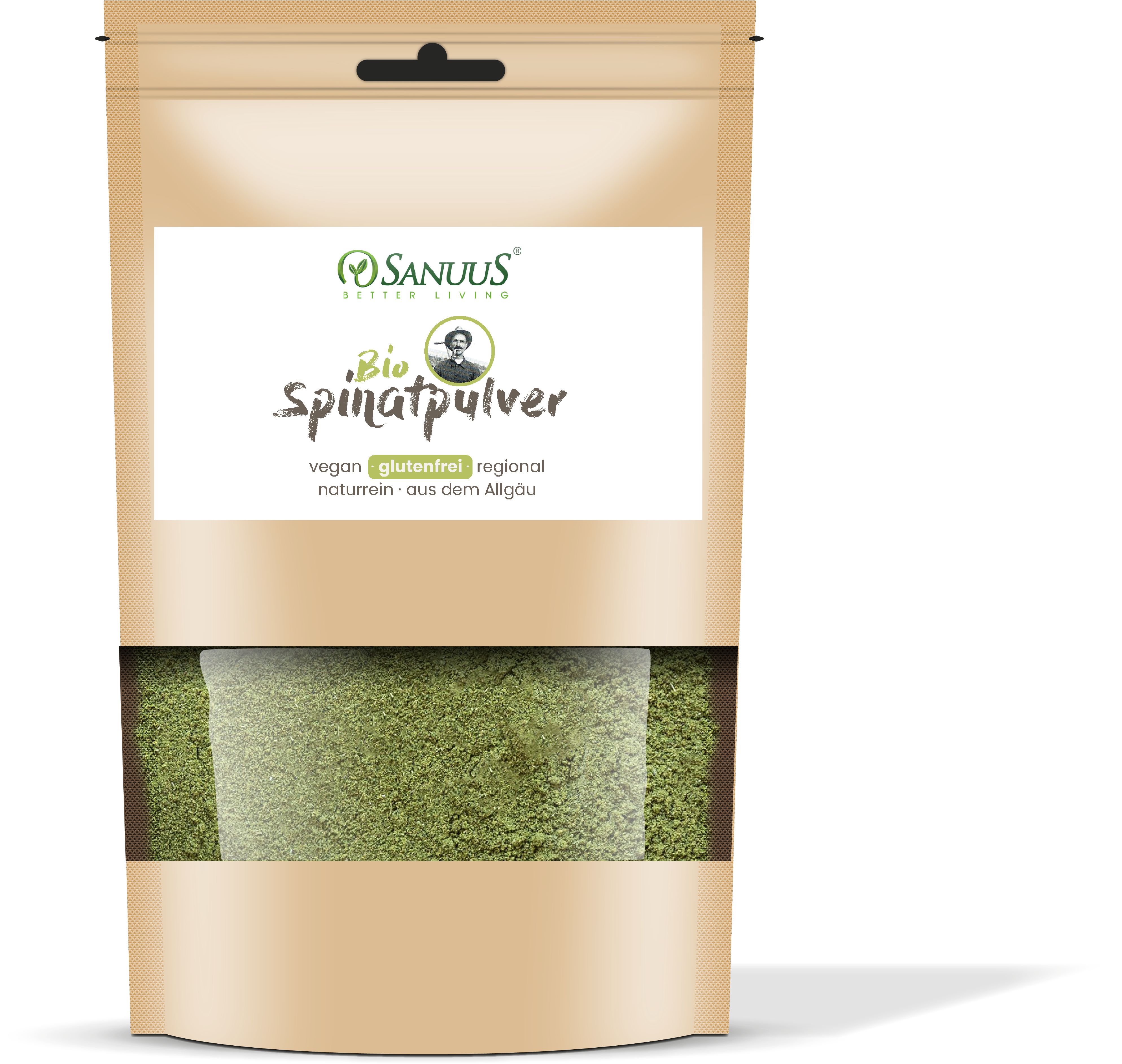 SANUUS Bio Spinatpulver High Protein 500g