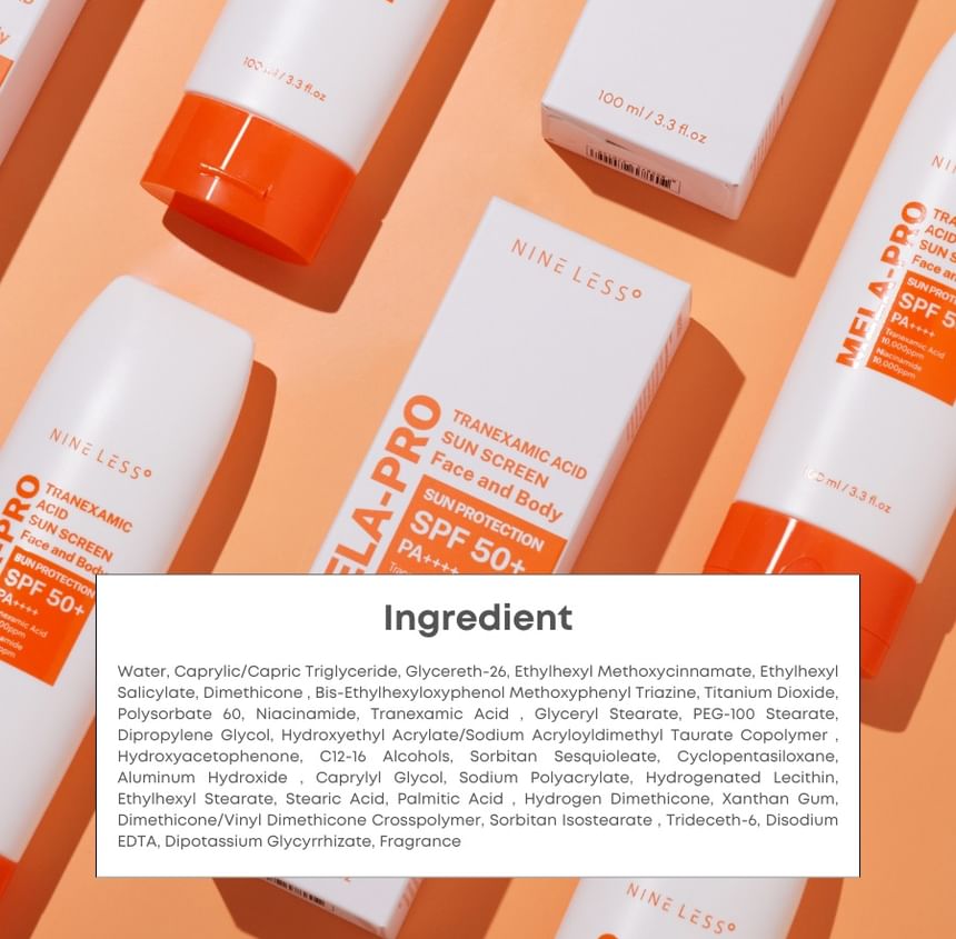 NINELESS - Mela-Pro Tranexaminezuur Zonnebrandcrème