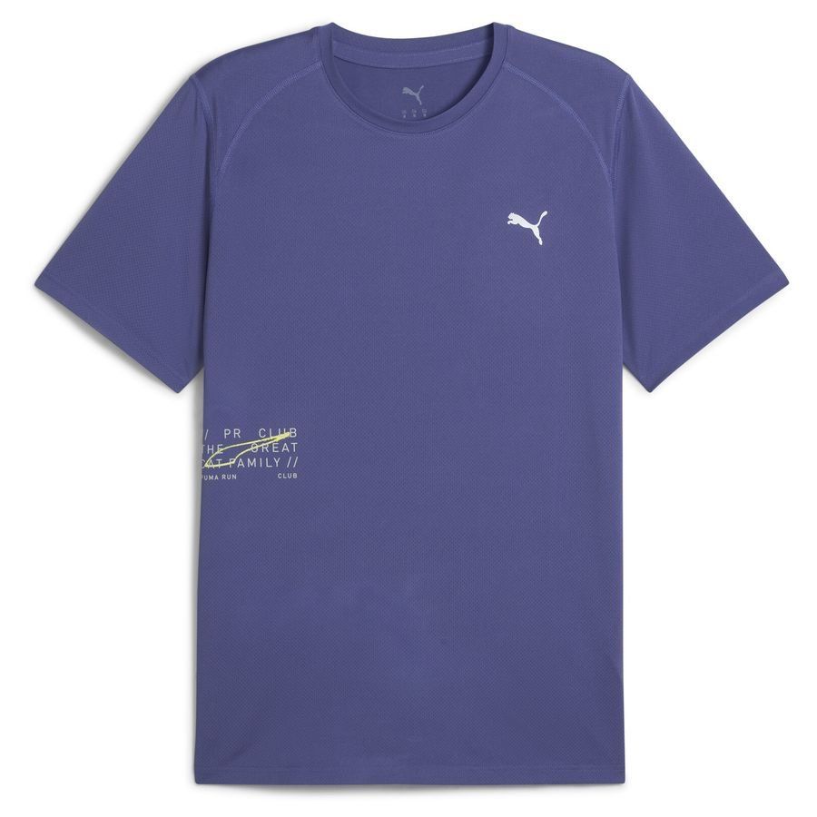 M RUN GRAPHIC MESH TEE Blue Crystal