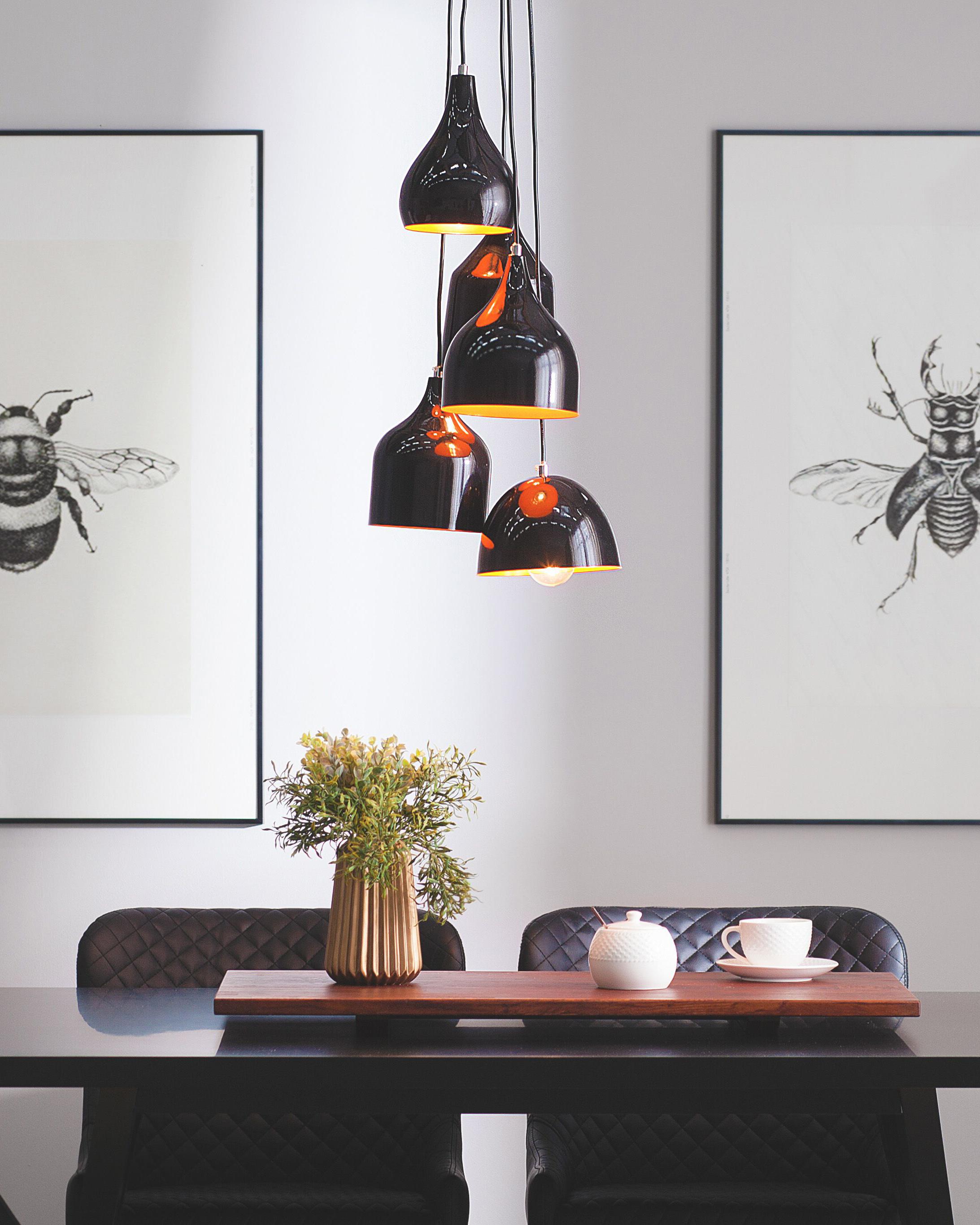 Hanglamp SAVIO Metaal Zwart Goudbruin