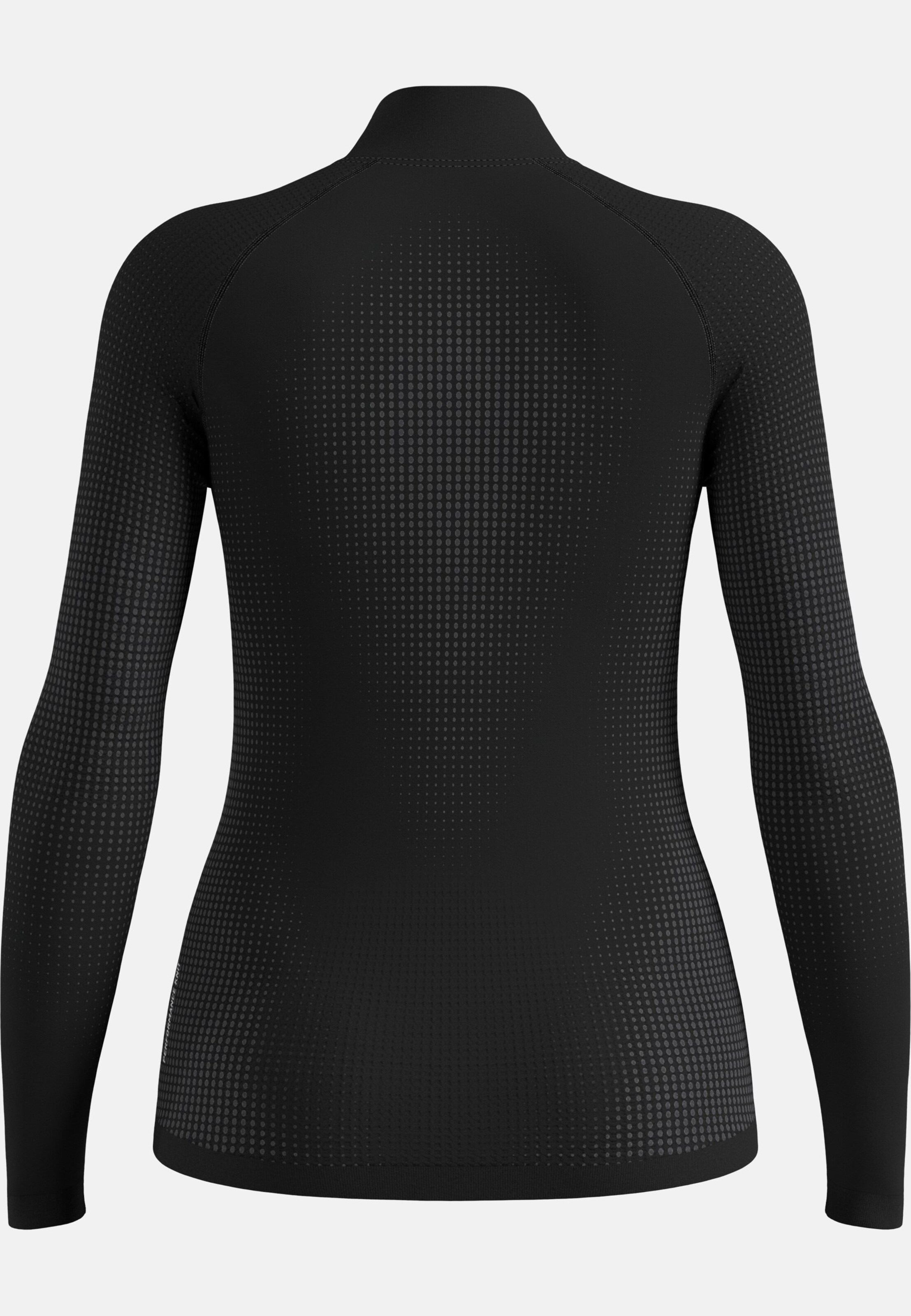 Performance Warm Base Layer Half Zip in black - odlo graphite grey