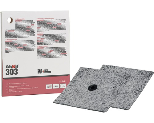 Akkit 303 zelfklevende afdichtingsmanchet 12 x 12 cm voor buizen Ø 15-32 mm Verpakking = 2 stuks