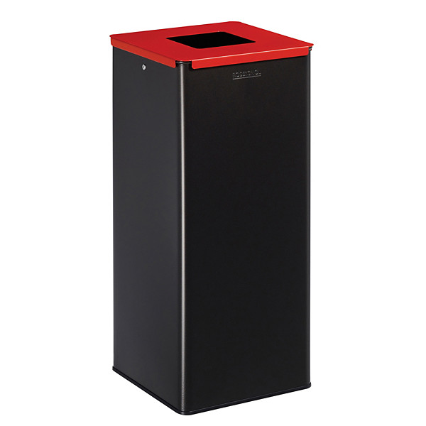 ROSSIGNOL Poubelle de  tri selectif 40 L calitri - tri metal - gris manganese / rouge signalisation
