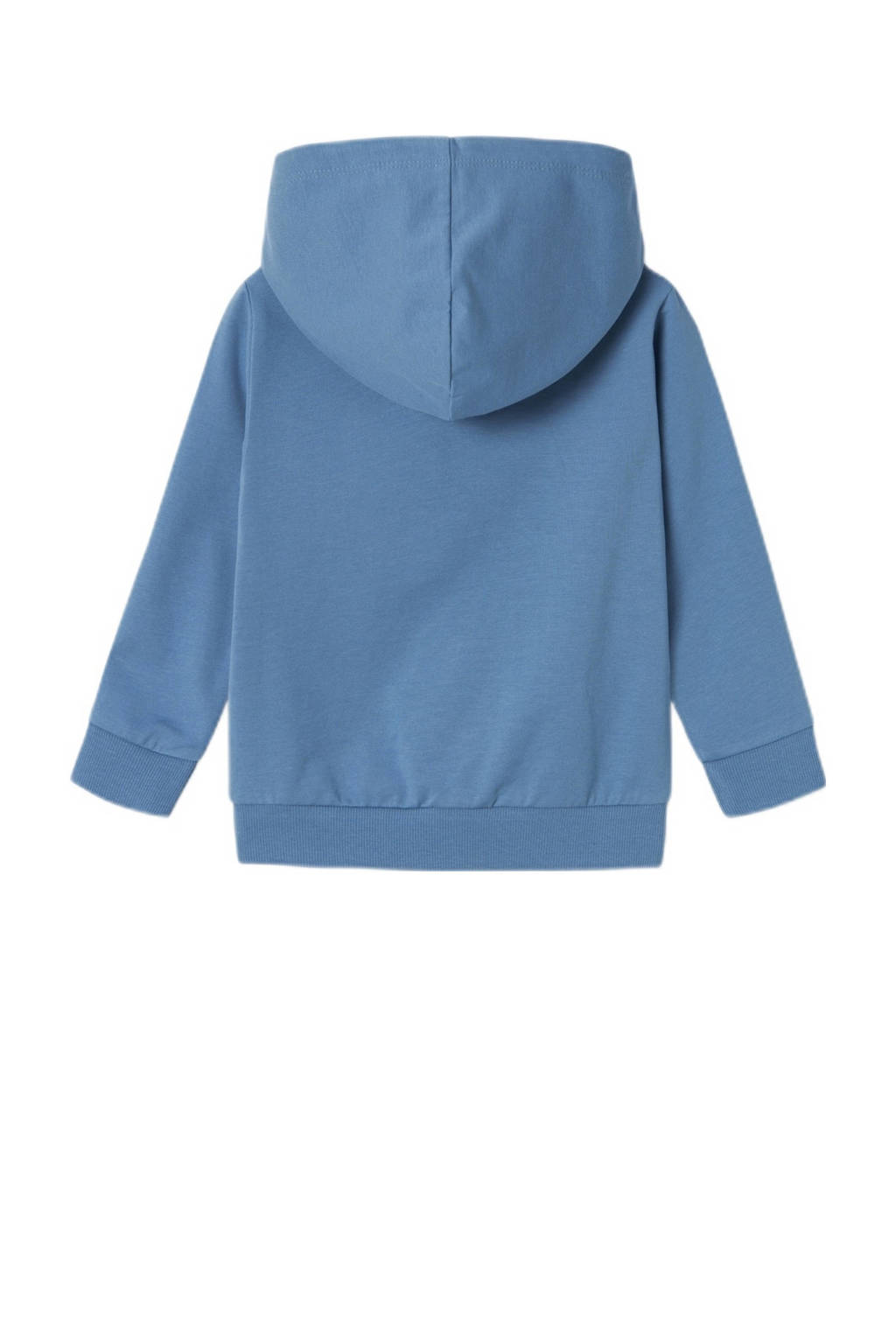 NAME IT hoodie NMMLABEAR met printopdruk middenblauw