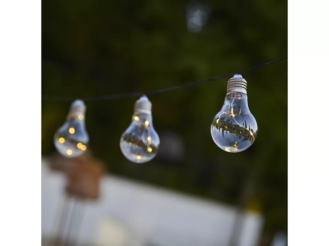 Guirlande solaire 10 ampoules FANTASY STAR SOLAR Noir Cuivre 3.75M