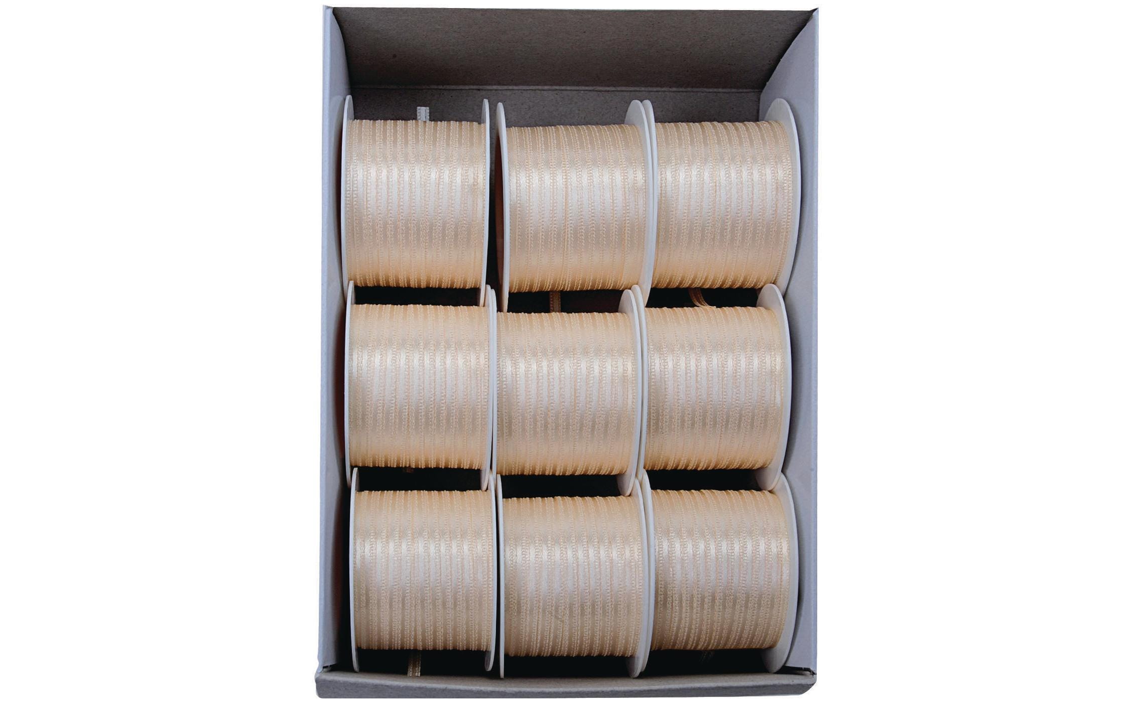 Satinband Doppelsatin-Band 3 mm x 10 m, 1 Stück, BeigeBand für Geschenke