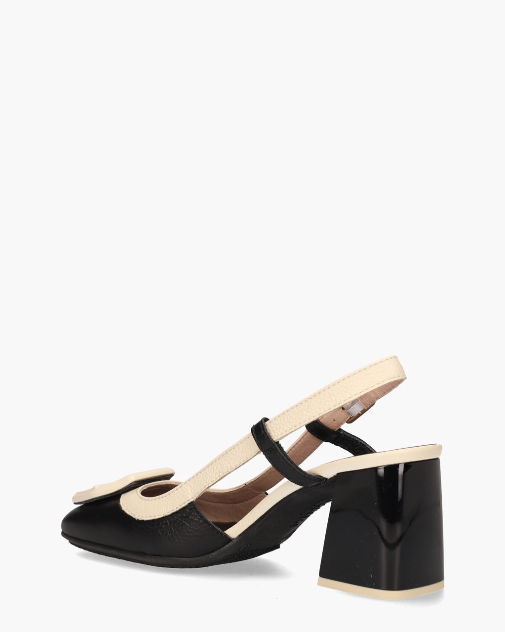 Hispanitas CHV243221 Zwart/Off-White Dames Slingbackpumps