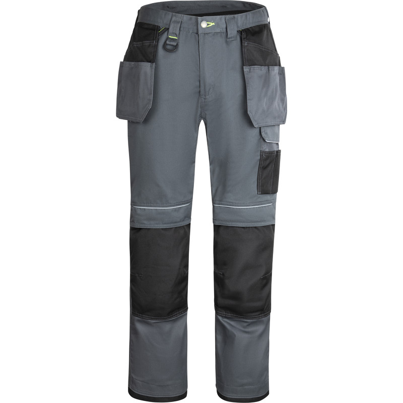 Portwest Urban werkbroek met holsterzakken en kniezakken + gratis kniestukken 58 grijs/zwart*