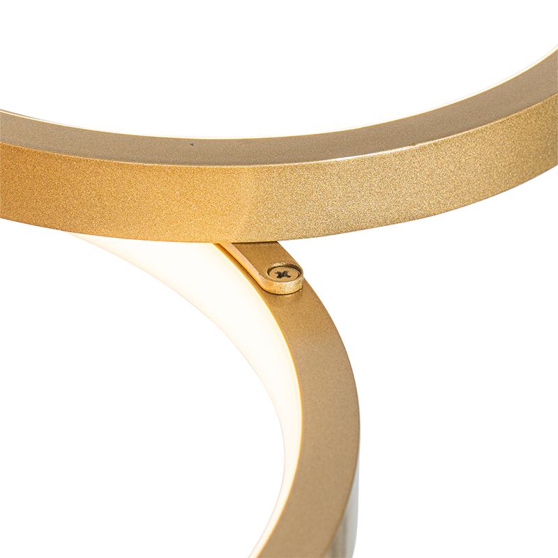 Hanglamp goud incl. LED 3-staps dimbaar 3-lichts - Rondas