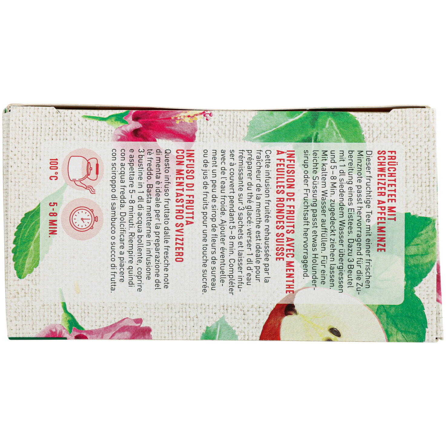 Naturaplan Bio Früchtetee mit Schweizer Apfelminze 20 Beutel