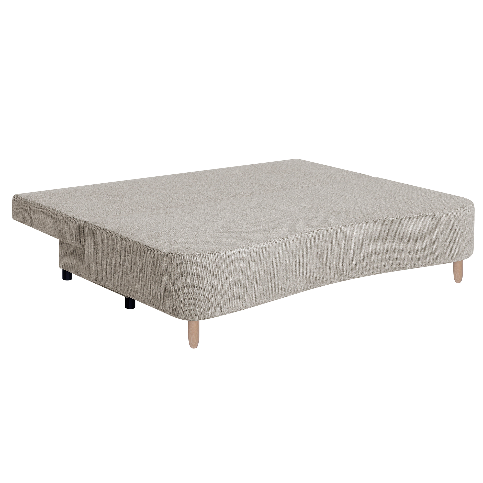 Schlafsofa - beige - Federkern - Staukasten