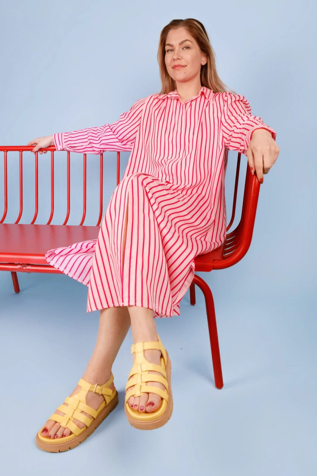 Black Colour Bcbendix Shirt Dress pink