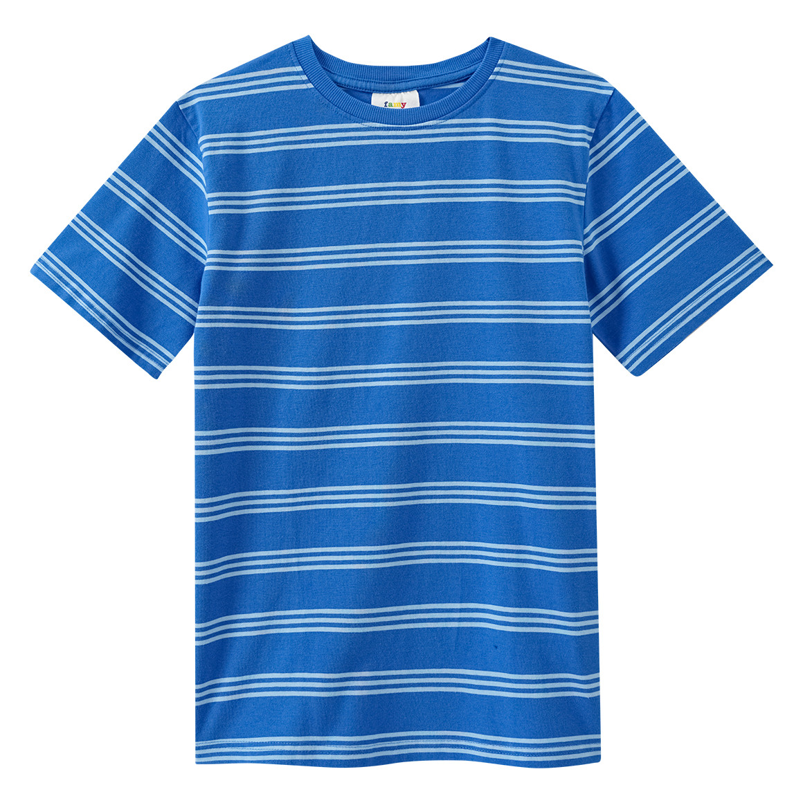 Famy 3 Jungen T-Shirts in verschiedenen Dessins hellblau / hellgelb / blau