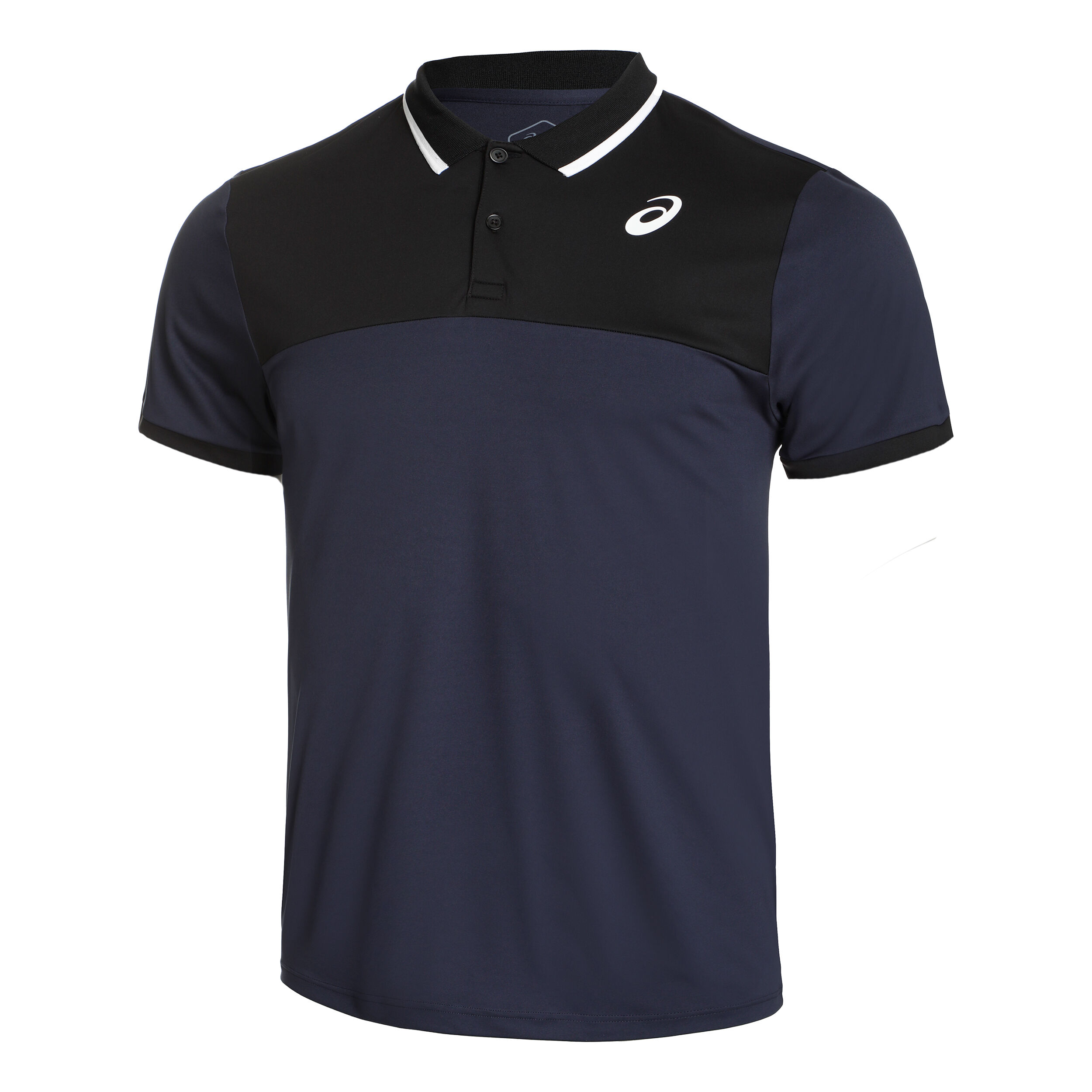 ASICS Court Polo Hommes - Bleu Foncé , Noir