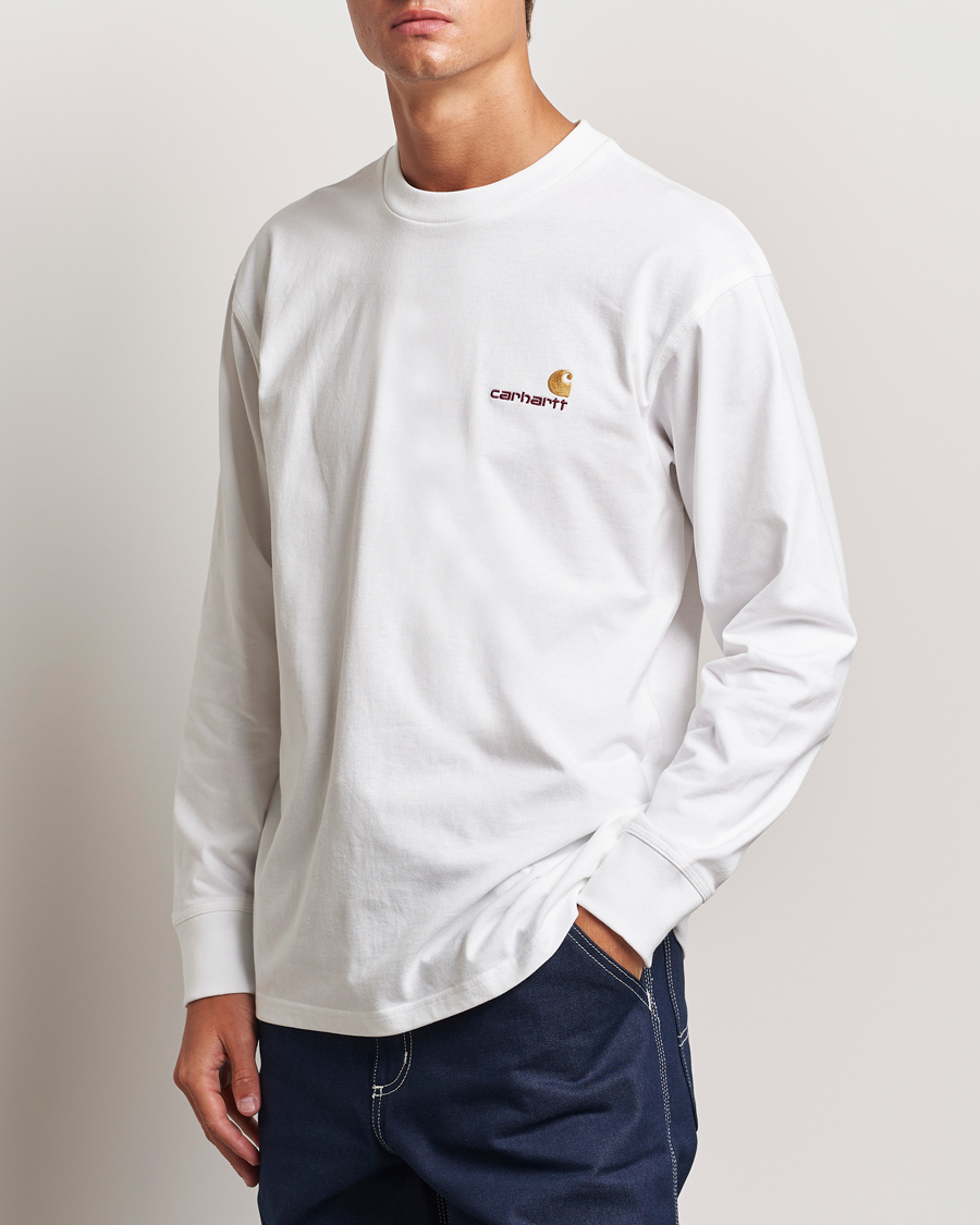 Carhartt WIP American Script Long Sleeve T-Shirt White