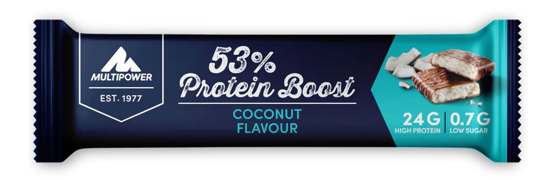 VE Multipower Proteinriegel Boost Coconut 20x45g=900g MHD:31.12.24
