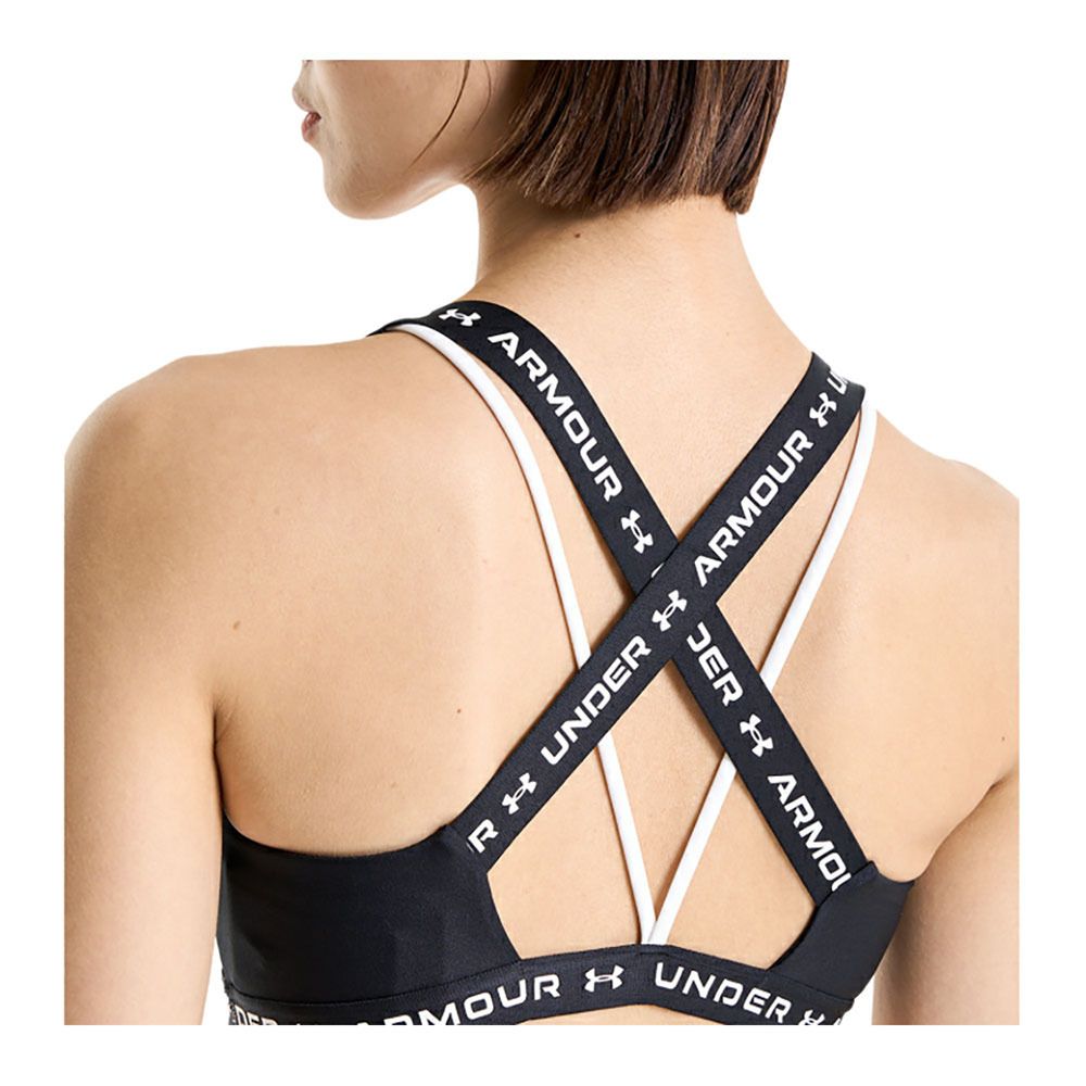 Under Armour UA CROSSBACK LOW - Brassière Femme black/white/white