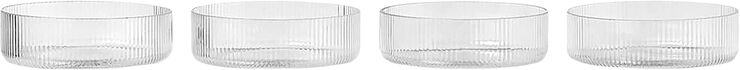 ferm LIVING Ripple Serving Bowls - Set of 4 Clear