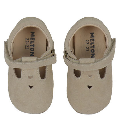 Melton Leder-Krabbelschuhe - Oxford