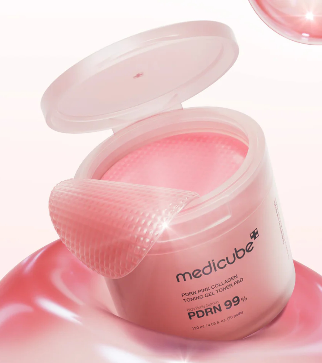 Medicube - *PDRN Pink* - Gel tônico em formato de almofada - 70pads