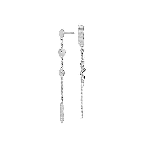 Maanesten Delfine Øreringe, Silver White Zirkon