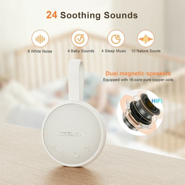 White Noise Machine Bluetooth-høyttaler Baby Barn Voksen Sleep Aid Sound Machine