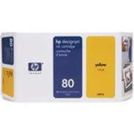 HP Original Tintenpatrone Nr. 80 gelb