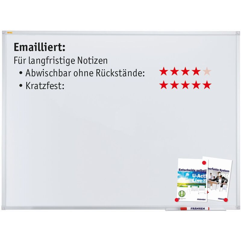 Franken Whiteboard X-tra!Line, 150 x 100 cm, emailliert