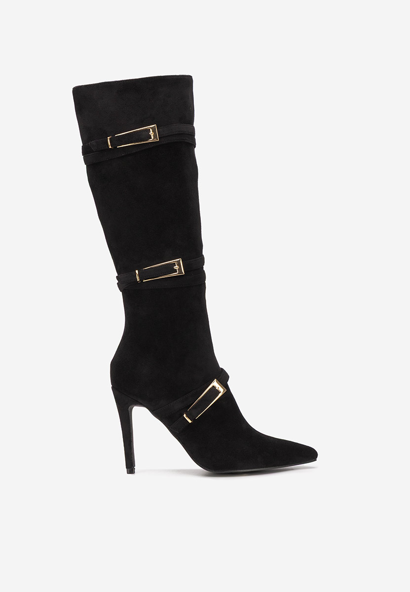 Bottes talons aiguilles noires Ernesia
