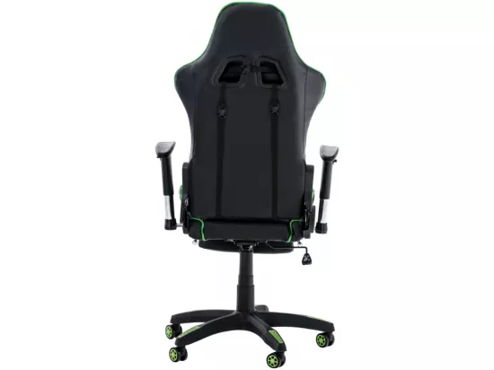 Chaise de bureau - Similicuir & Plastique - Noir / Vert - Turbo XL